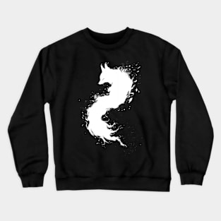 Cute fox | lovable animal black and white Crewneck Sweatshirt